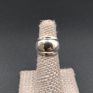 Size 5 Sterling Silver Unisex Heavy Wide Face Band Ring A6718